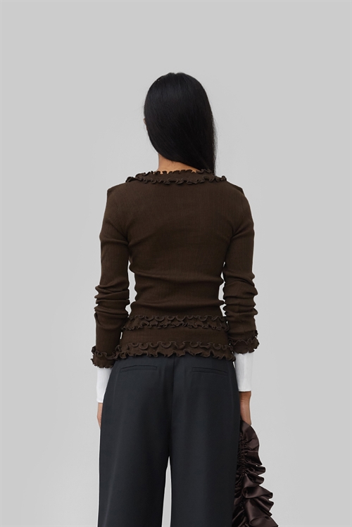OPERA SPORT CAROLINE SEAMLESS CARDIGAN BROWN